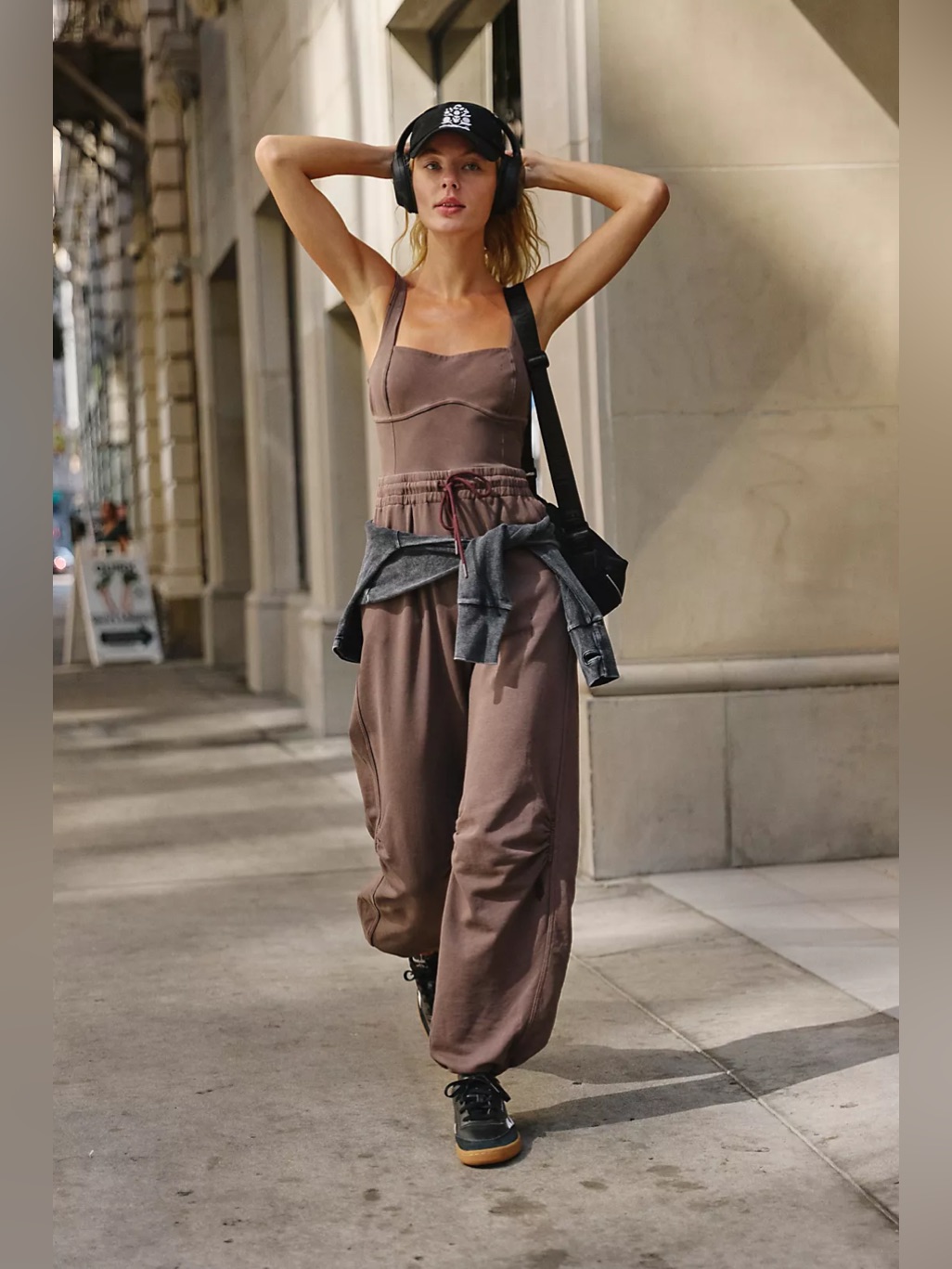 Nwt Free People Movement Inbound Onesie | Dark Espresso Msrp $128